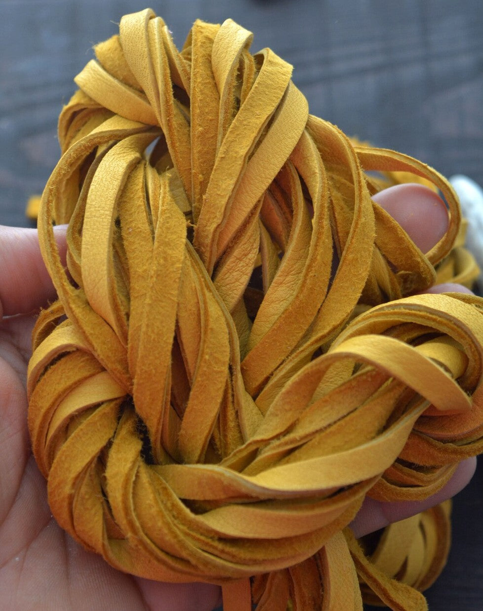 Leather Strings - Gold