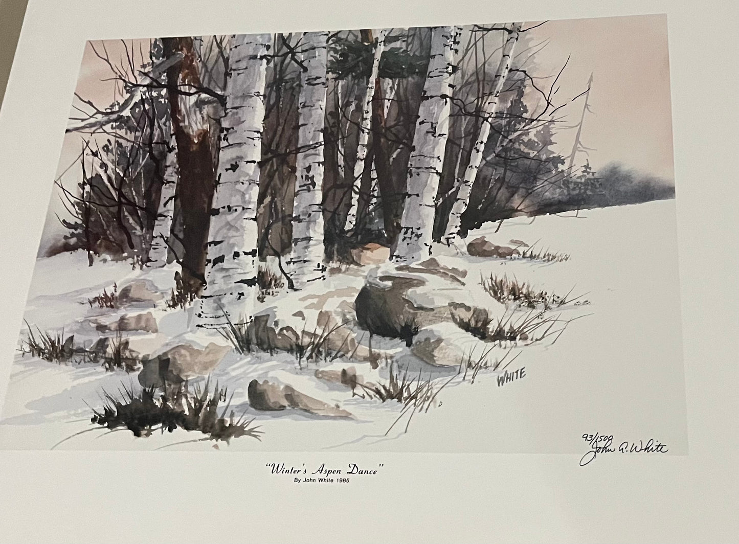 John White Print “ Winter Aspen Dance”