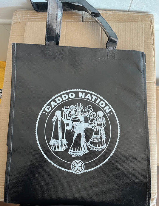 Coated Canvas Tote with Caddo Nation Seal