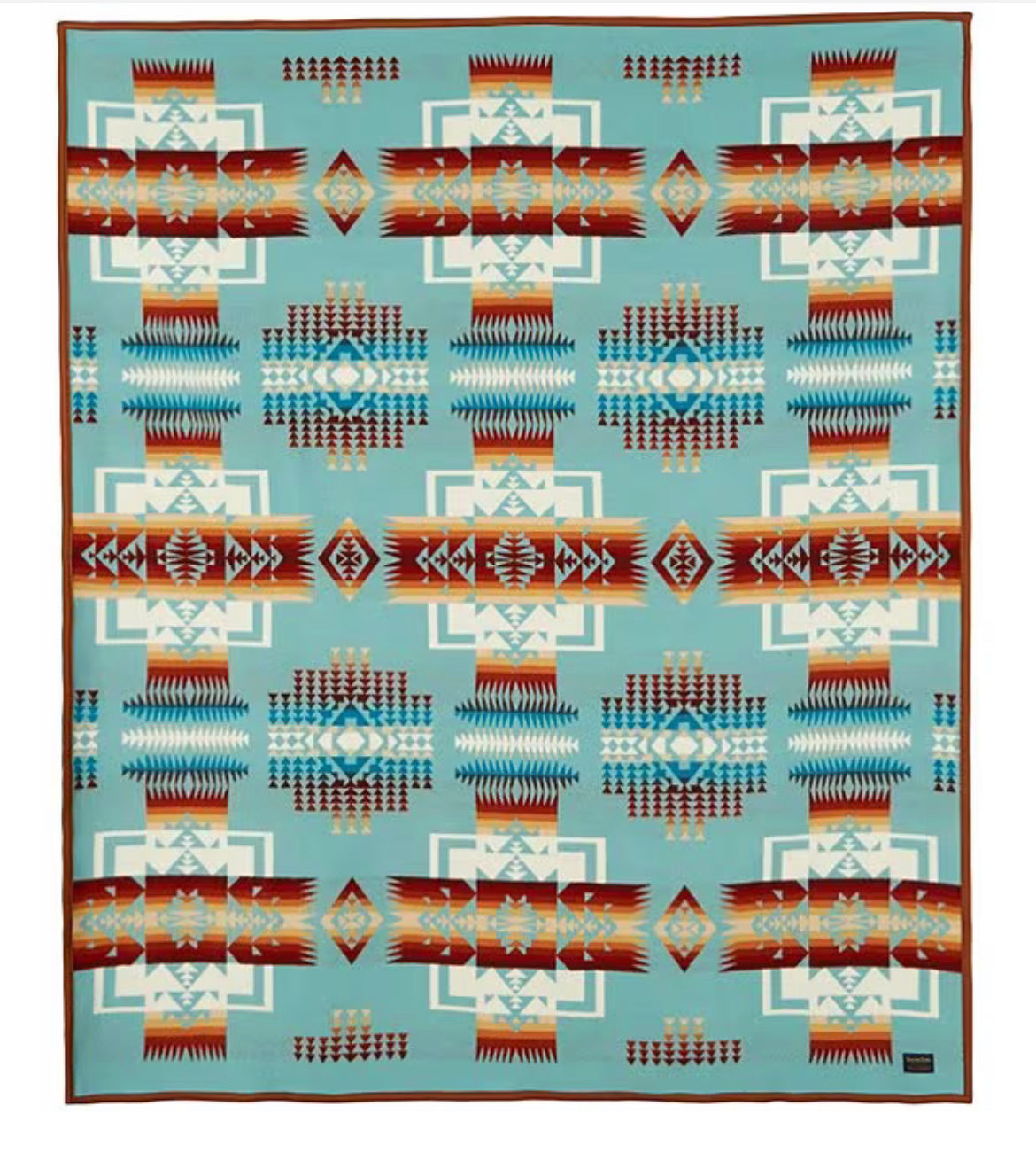 Pendleton Chief Joseph Robe Blanket Aqua