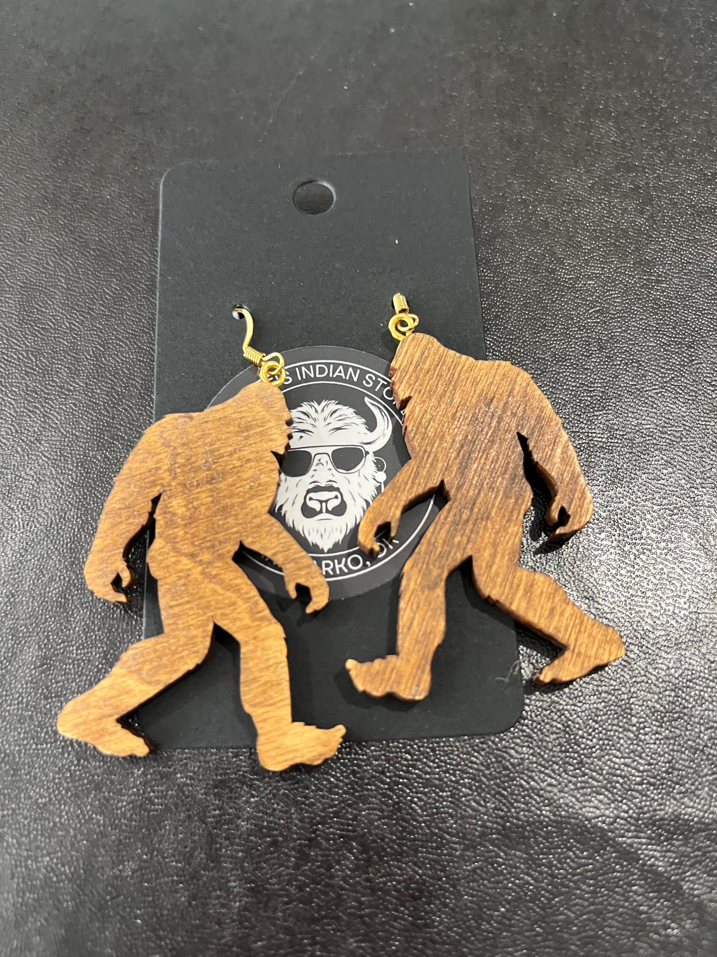 Bigfoot Wooden Earrings