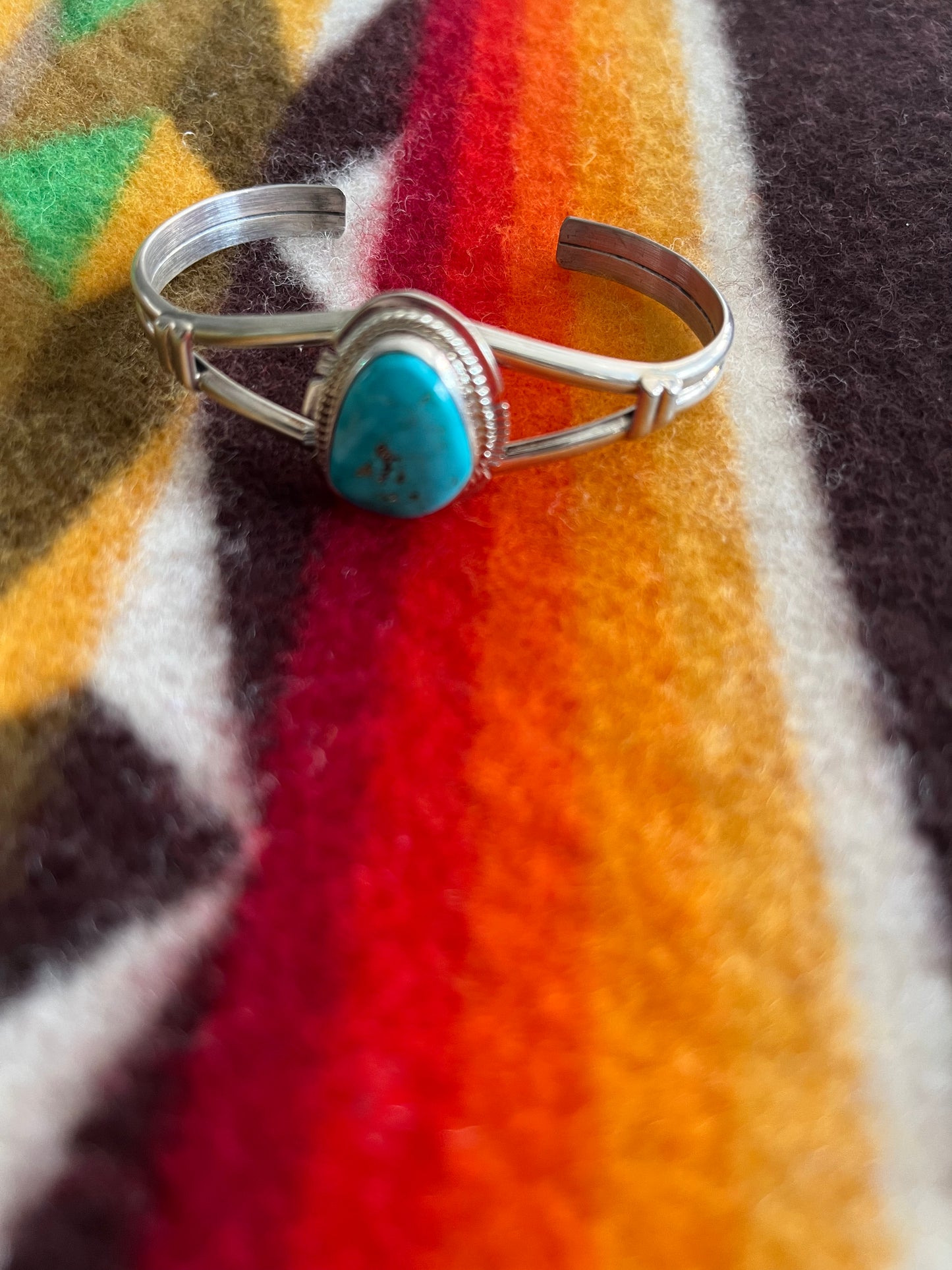 Silver and Turquoise Cuff