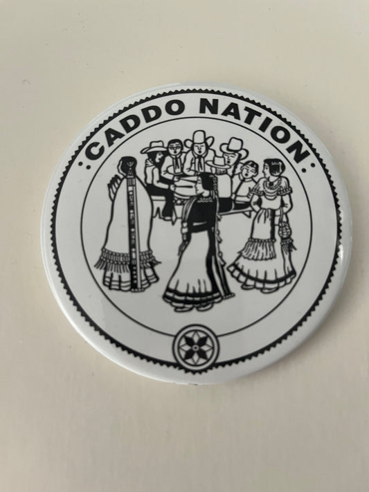 Caddo Nation Seal Magnet b&w