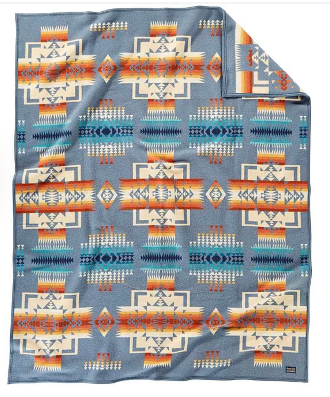 Pendleton Chief Joseph robe blanket slate