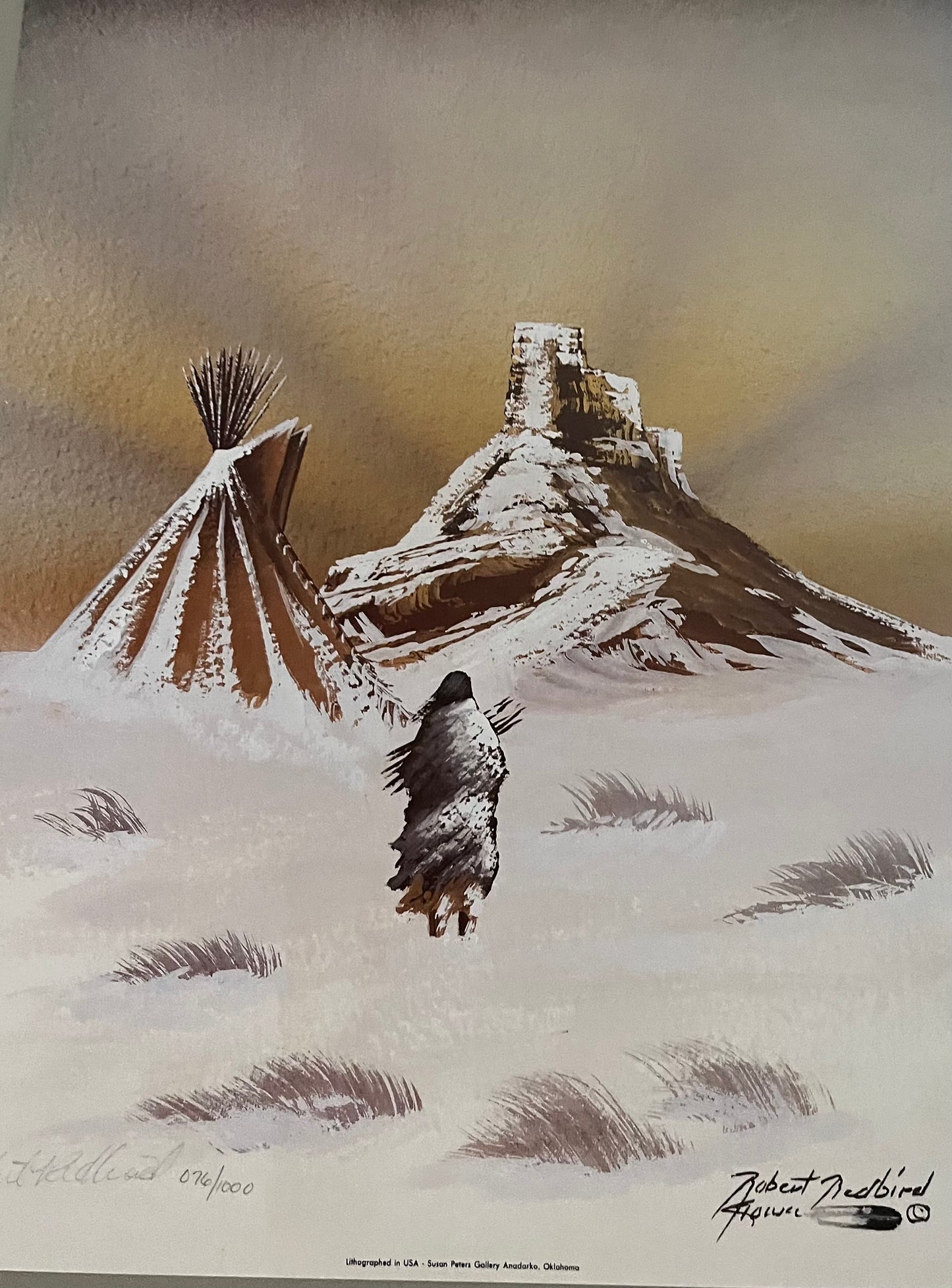 Robert Redbird Print “First Snowfall”