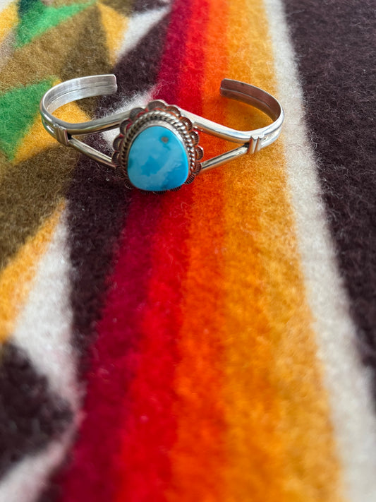 Silver and Turquoise Cuff