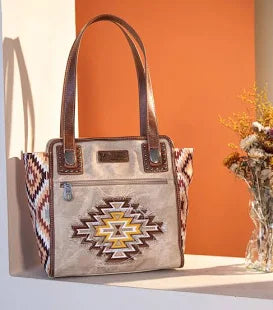 Montana West Aztec Jean Denim Collection Tote