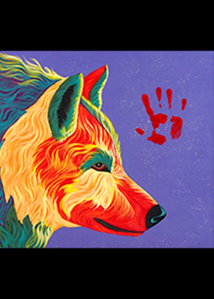 Traci Rabbit Art Tile 4.25"x4.25" - Wolf Clan