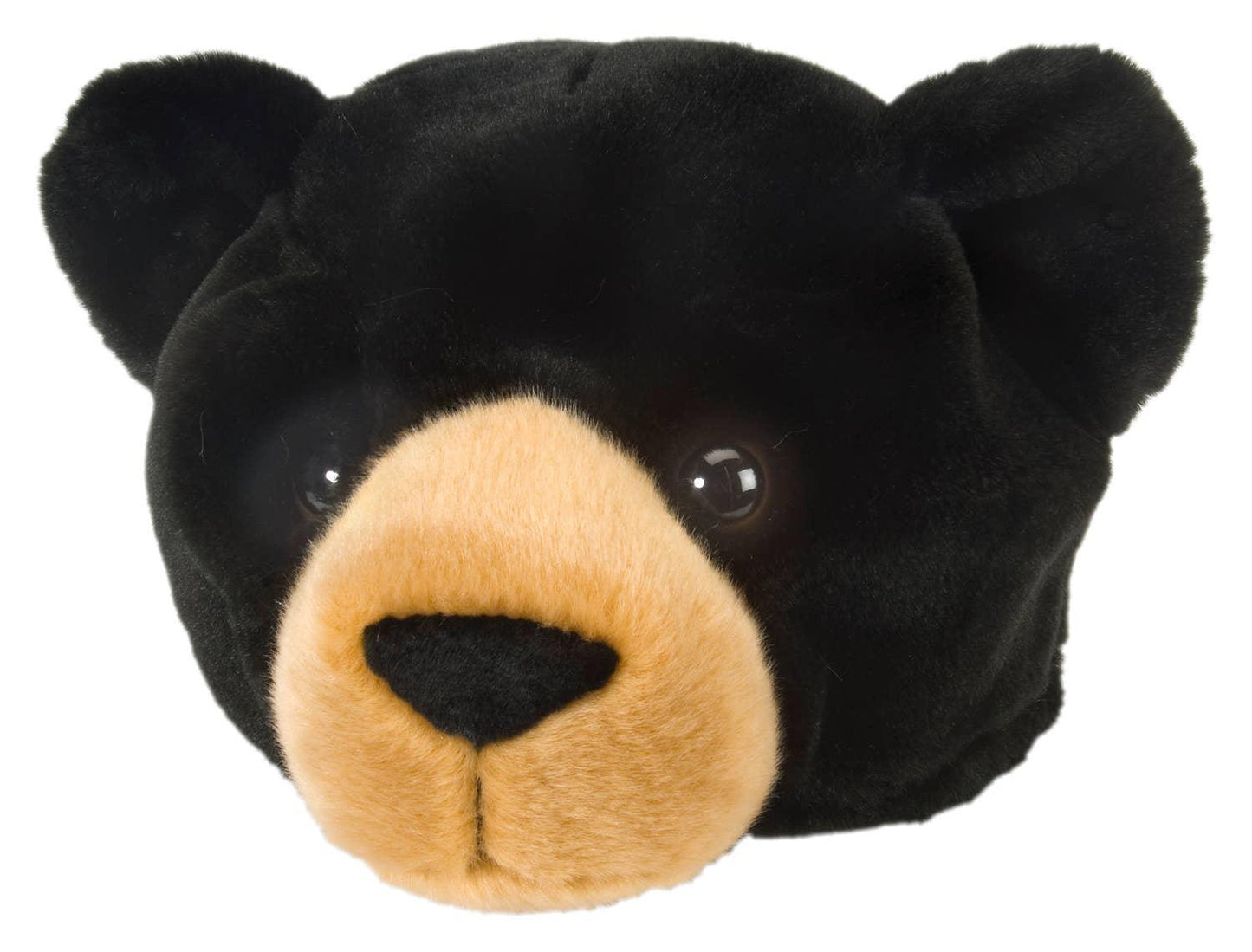 Black and tan plush bear head for Native American craft projects