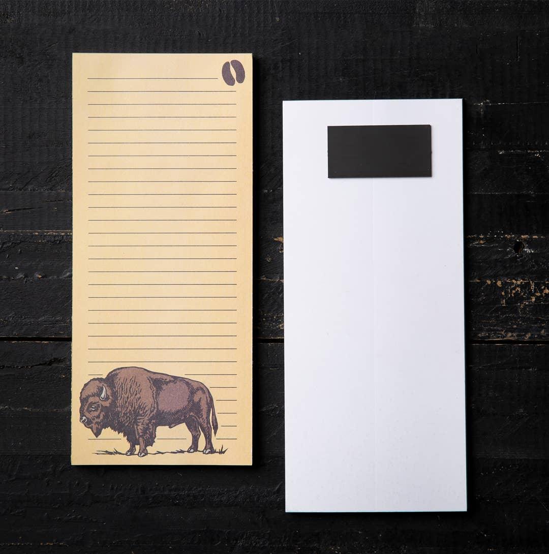 Bison-themed lined notepad with envelope, Native art inspired stationery for crafts and traditional designs