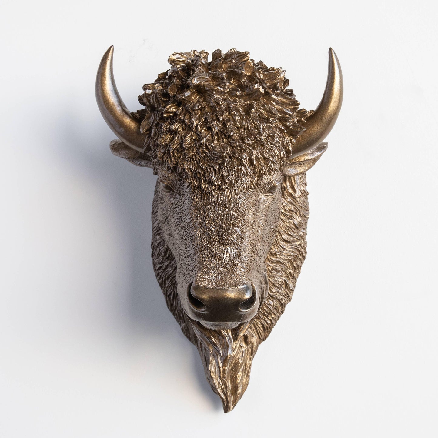 Bronze buffalo head wall decor for Native American art and home decoration