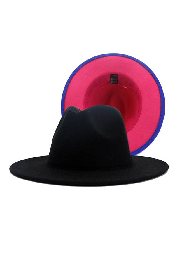 Women Double-Sided Color Matching Jazz Hat