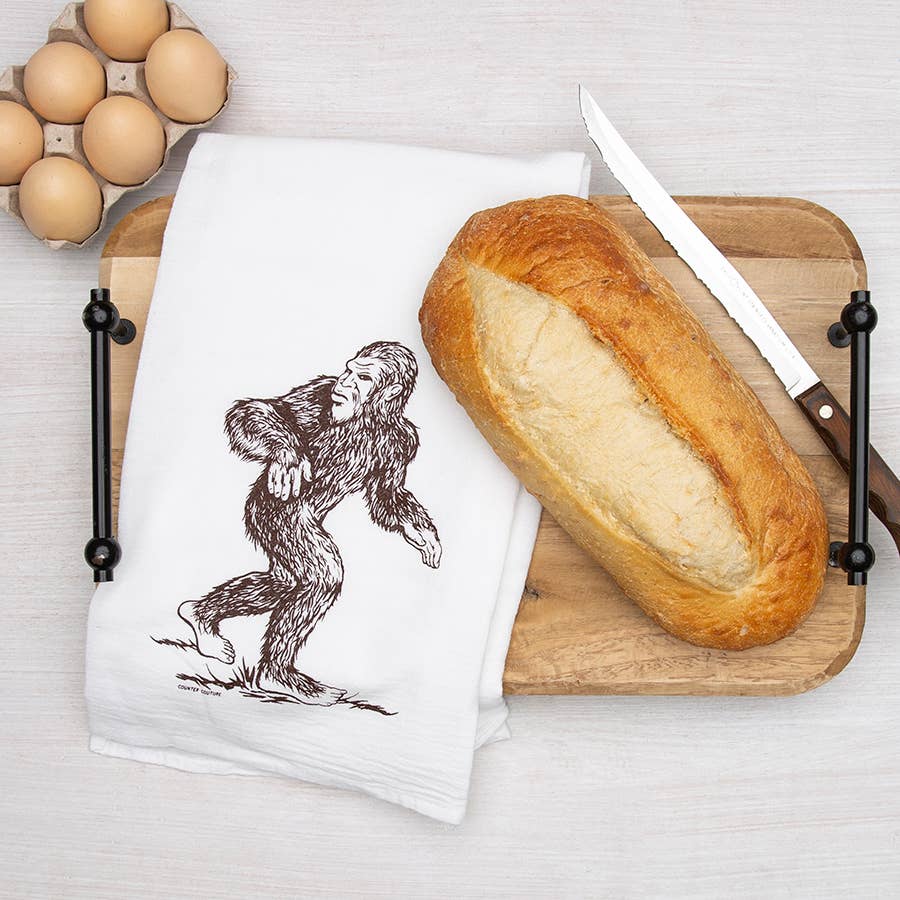 Sasquatch Flour Sack Tea Towel