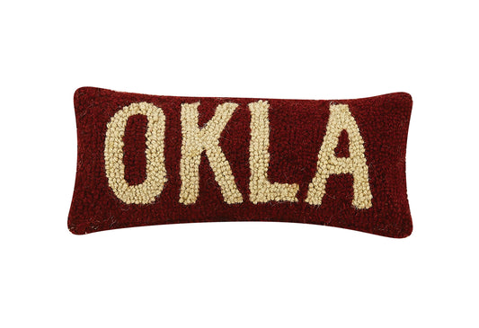 Okla Red/White Hook Pillow
