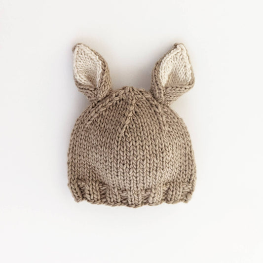 Bunny Ears Pebble Beanie Hat: Small (0-6 months)