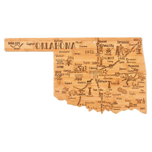 Destination Oklahoma State-Shaped Serving & Cutting Board