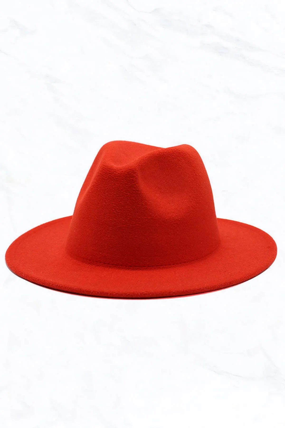 Vibrant red fedora hat for traditional Native American attire and crafts