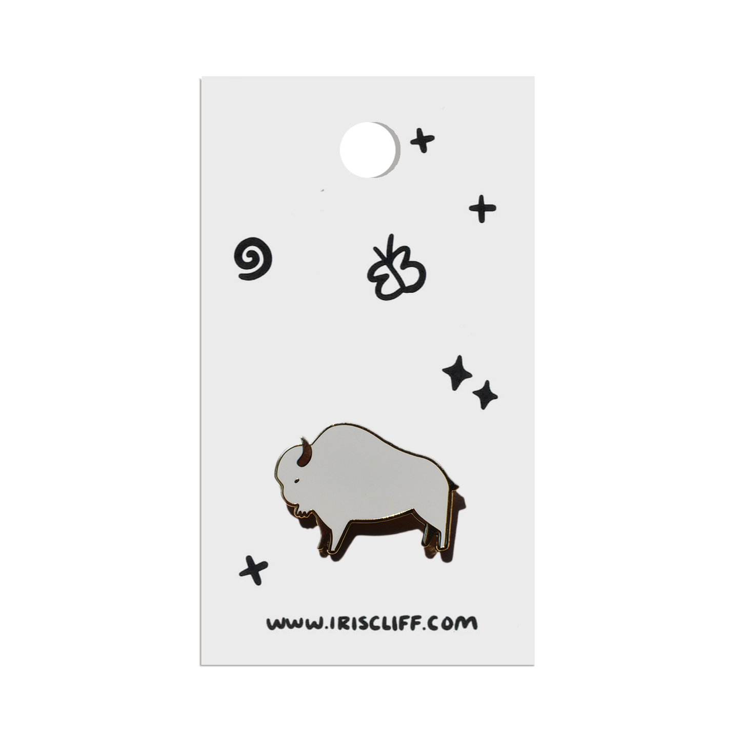 “The White Buffalo” Enamel Pin