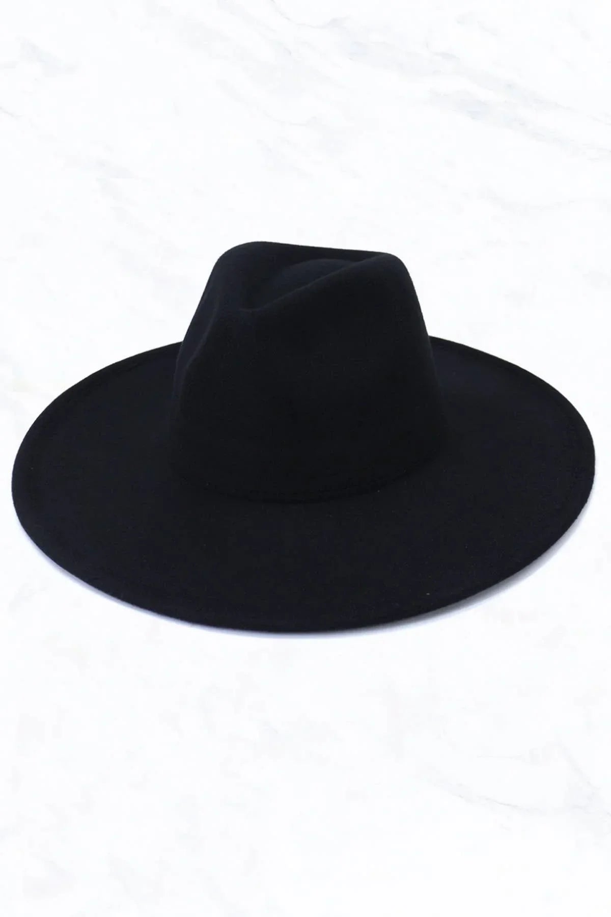 Black wide-brimmed hat for traditional Native American crafts and attire