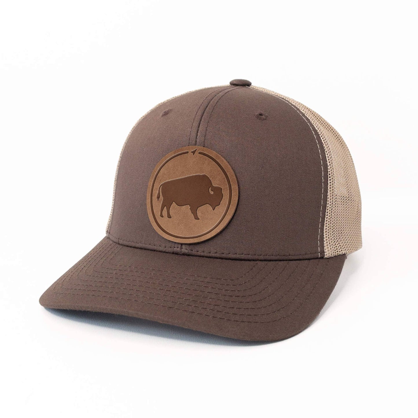 Bison Leather Patch Hat