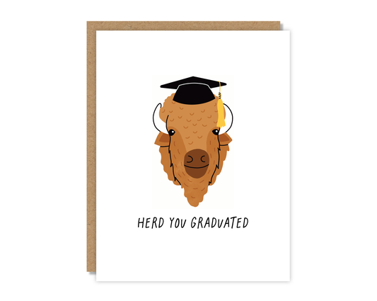 Herd You Graduated Greeting Card