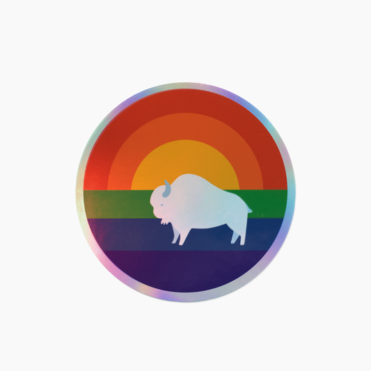 “Buffalo Rainbow” Holographic Sticker