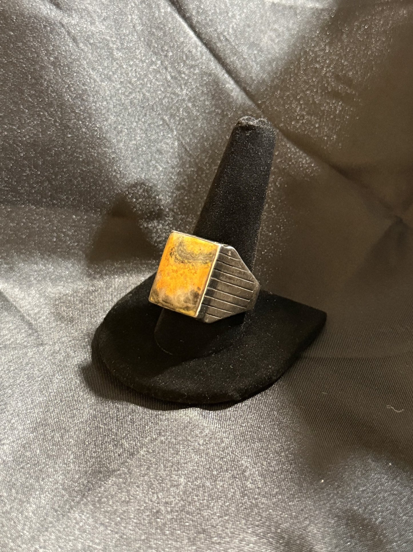 Bumblebee/Sterling Silver Ring (Size 12)