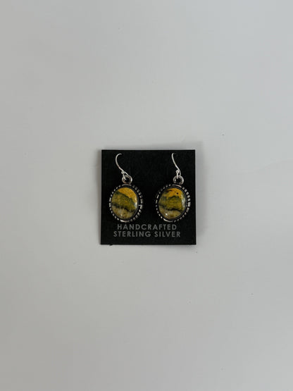 Bumblebee Jasper & Sterling Silver Earrings