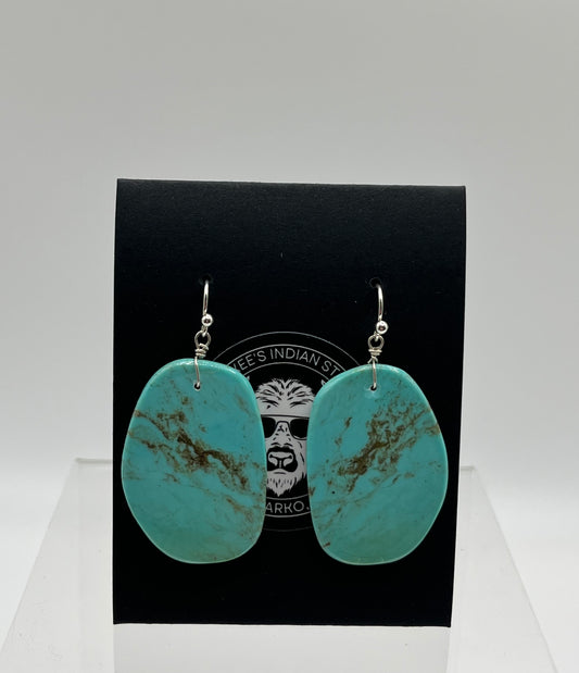 Turquoise Slab Earrings