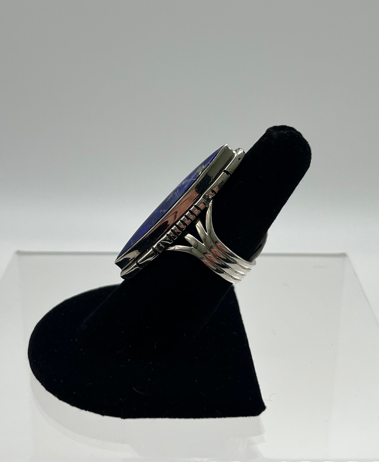 Lapis Lazuli and Sterling Silver Ring Size 7