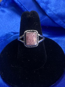 Rhodochrosite & Sterling Silver Ring