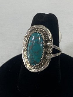 Turquoise & Sterling Silver Ladies Ring