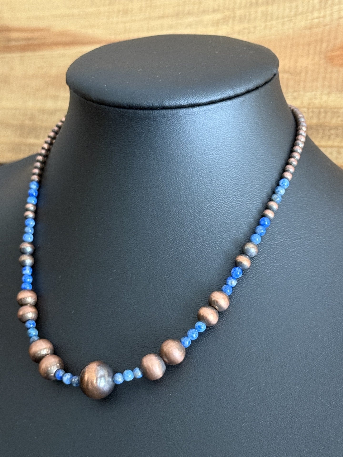 Denim Lapis Lazuli & Copper Necklace