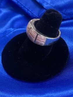 Rhodochrosite & Sterling Silver Ring