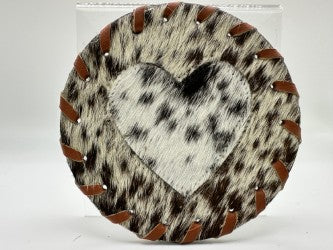 Cowhide Coasters - Western Motif