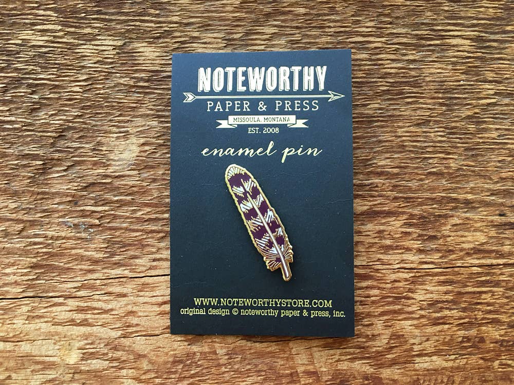 Feather Enamel Pin