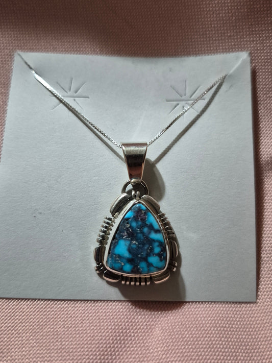Golden Hills Turquoise & Sterling Silver Pendant