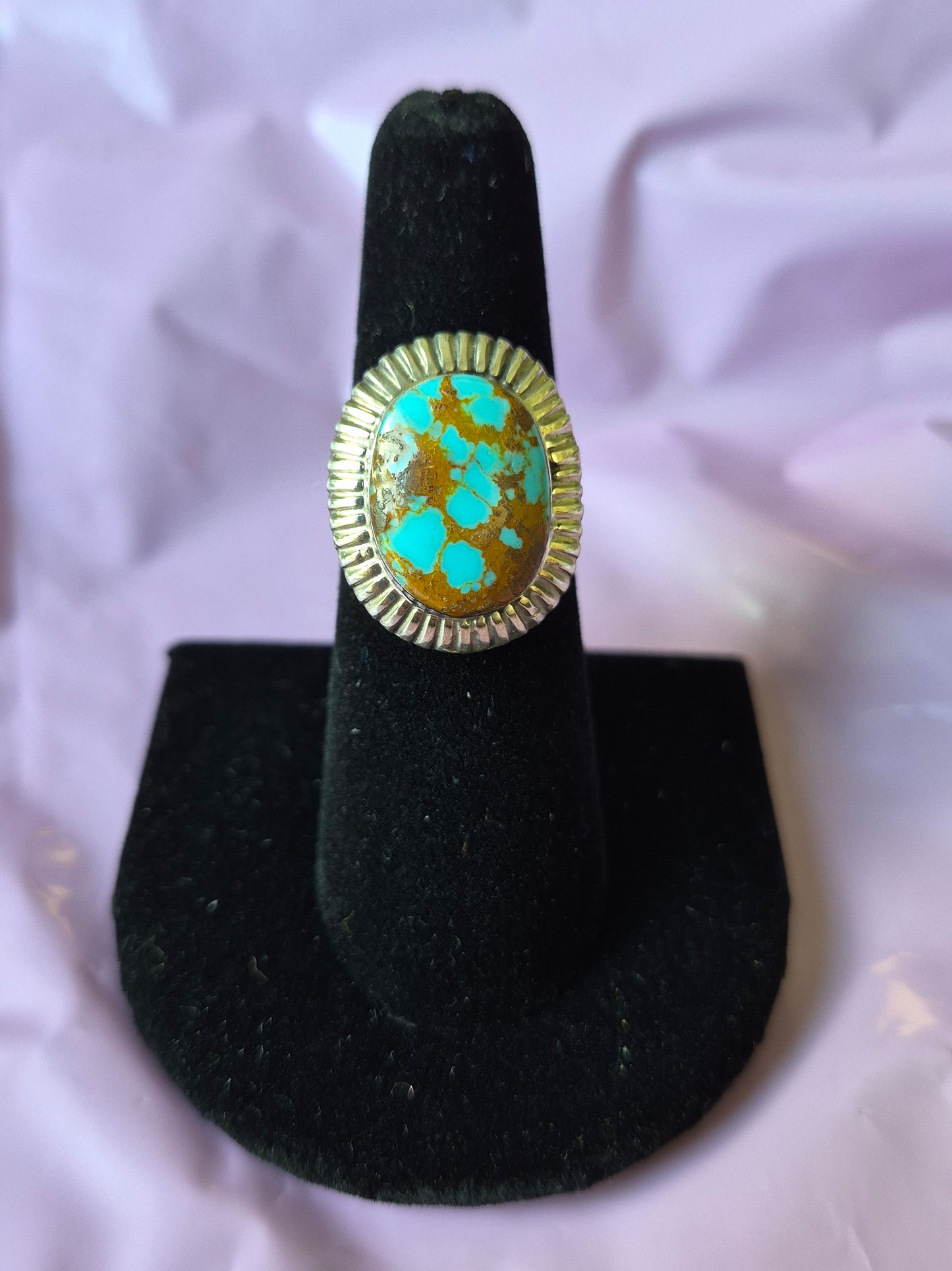 Boulder Turquoise & Sterling Silver Ring 7