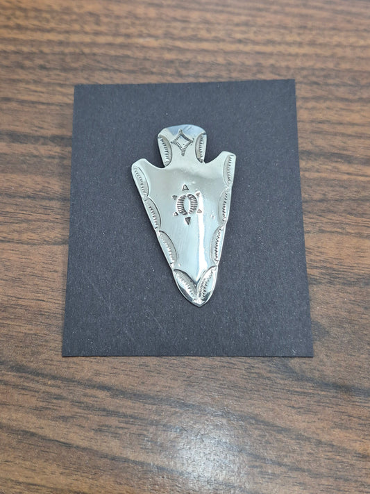 German Silver Tie Tack Arrow