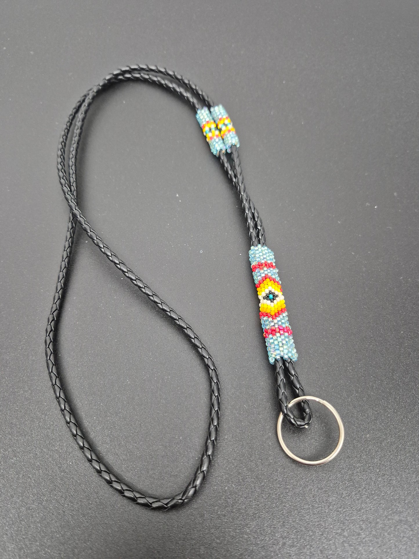 Beaded lanyard lt. Blue