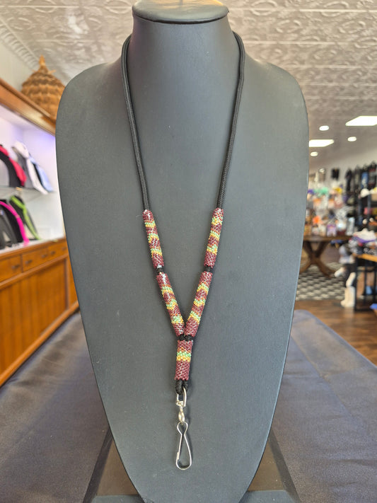 Beaded Lanyard - Brown