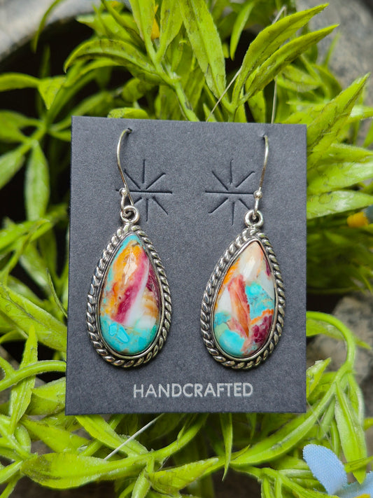 Sea jasper & Sterling Silver Earrings