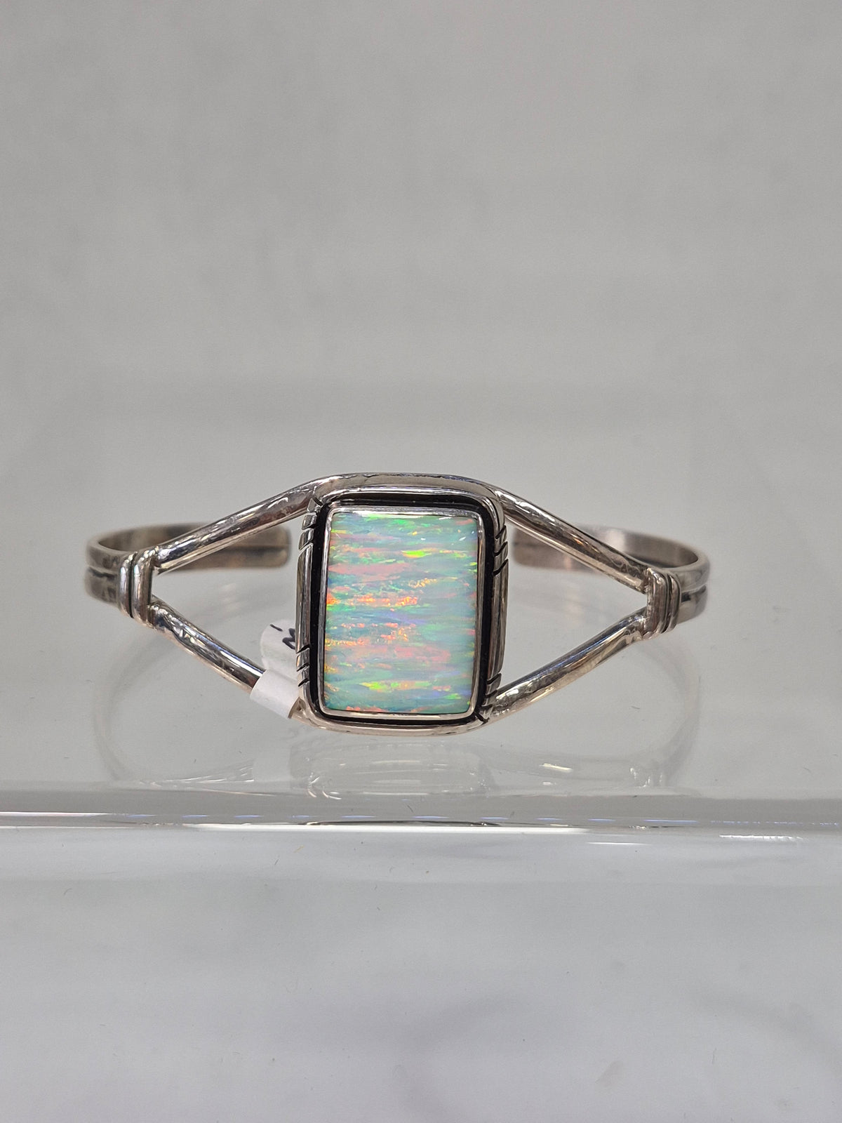 Sterling Silver & Lab Opal Bracelet