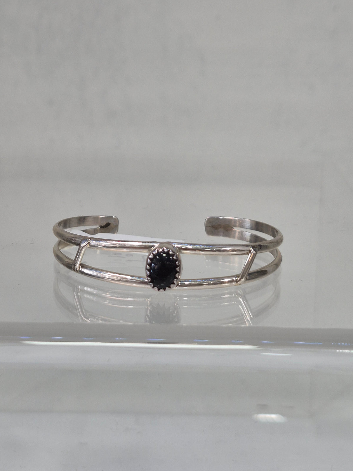 Sterling Silver & Onyx Baby Bracelet
