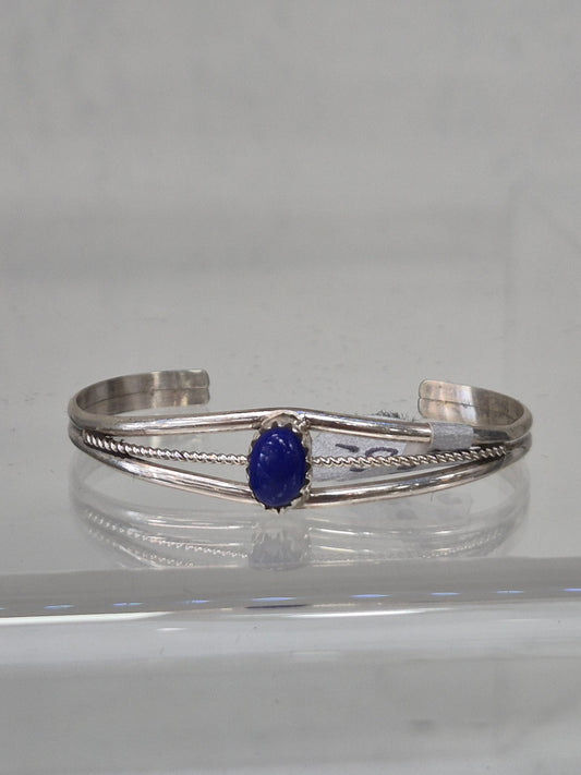 Sterling Silver & Lapis Baby Bracelet