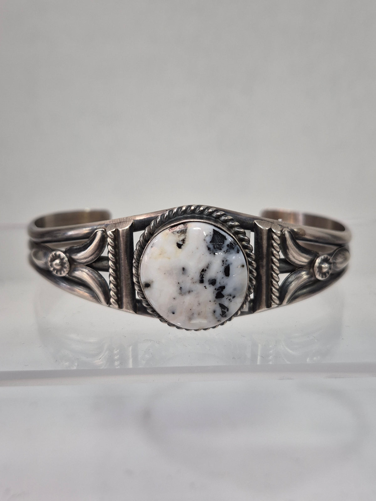 White Buffalo & Sterling Bracelet
