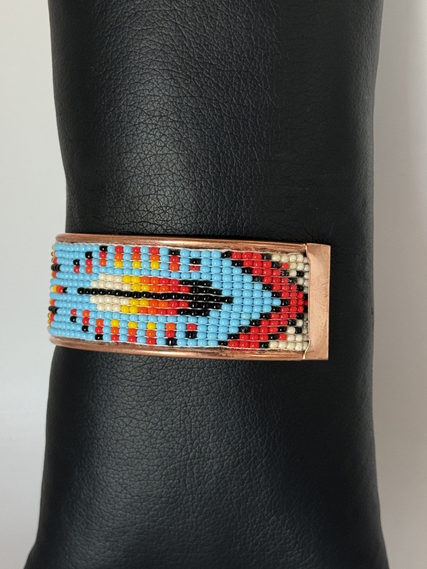 Copper Beaded Cuff Bracelet