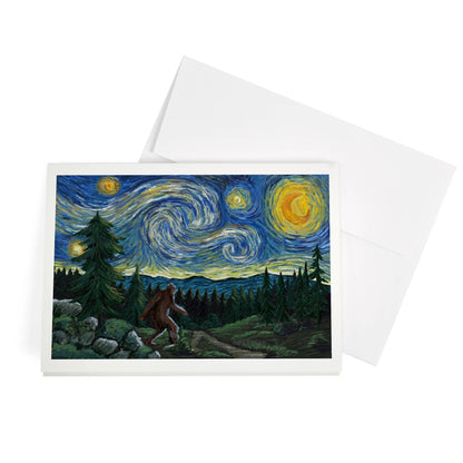 NOTECARD Bigfoot, Starry Night