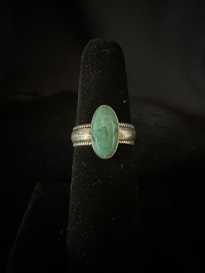 Kingman Turquoise/Sterling Silver Ring (Size 6)