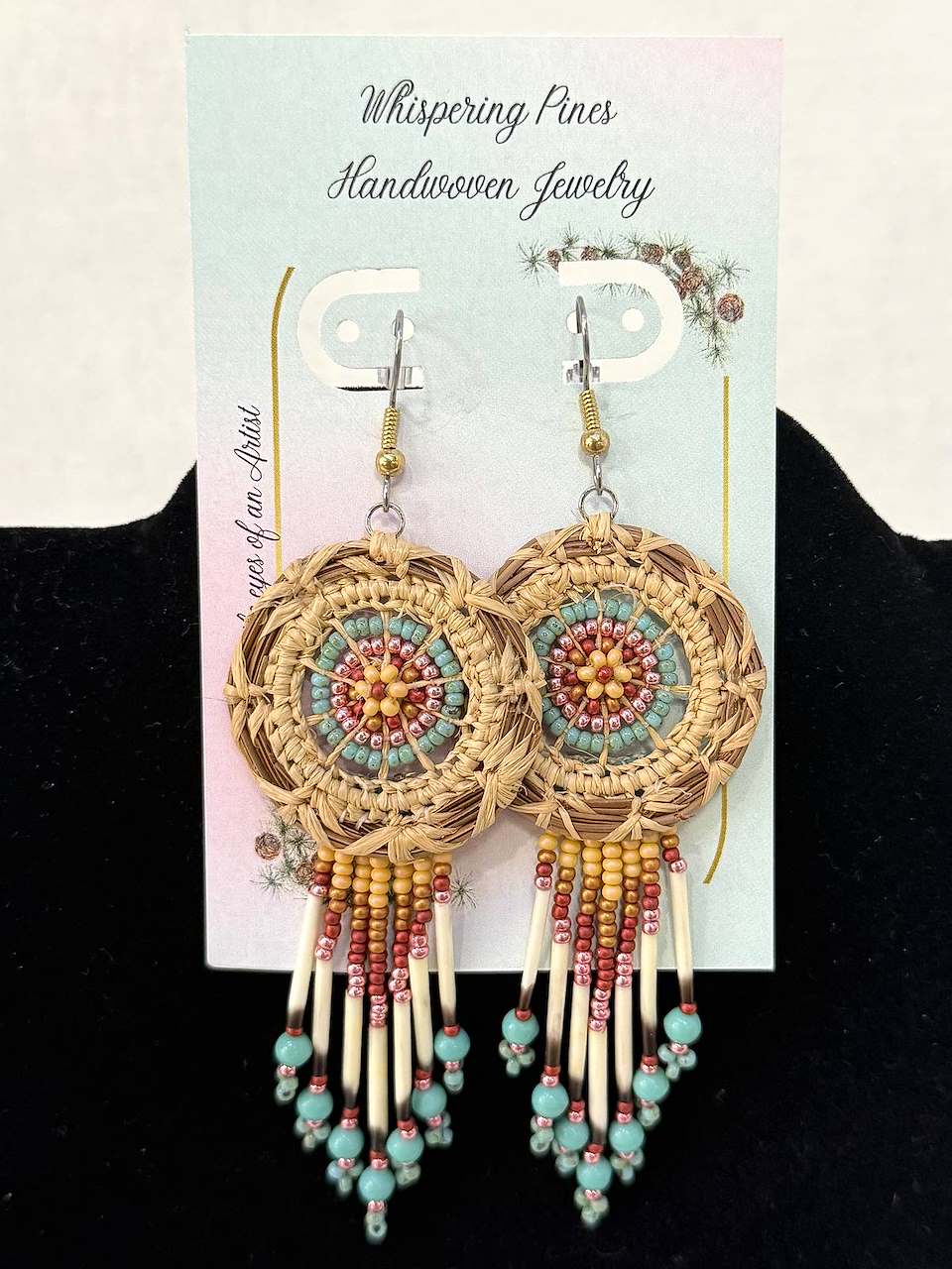 Whispering Pines Handwoven Jewelry - Rings with Dangles